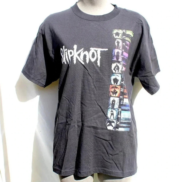 Vintage Slipknot Outside The Nine Graphic Black T-Shirt Tee Shirt - Medium - Picture 1 of 2